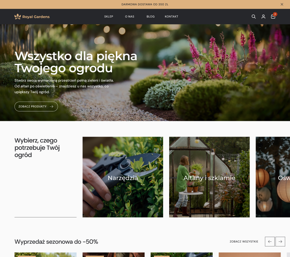 Gotowy sklep internetowy